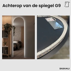 Boogspiegel met LED-verlichting G9