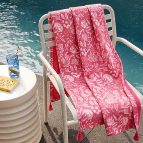 Fouta XL, bloemenprint, badstof voering, LINDA