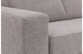 Goossens Basic Hoekbank Helsinki Incl. Hoofdsteun bruin, stof, 2-zits, modern design met ligelement rechts