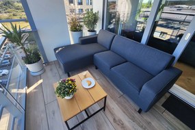 Boavista Sunbrella loungebank chaise longue - Sooty - 2-delig - rechts