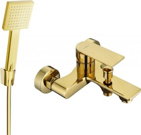 Mexen Royo R45 badkuipkraan met doucheset, goud - 7223R45-50