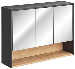 Comad Borneo Cosmos 845 FSC spiegelkast 100cm eiken/grijs