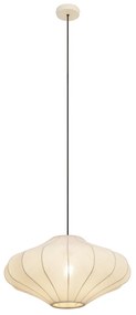 Japandi hanglamp beige met stoffen kap 50cm - PluJapandi E27 rond Binnenverlichting Lamp