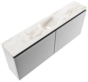 Mondiaz Ture DLux toiletmeubel 120cm plata met wastafel frappe midden zonder kraangat