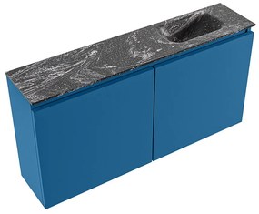 Mondiaz Ture DLux toiletmeubel 100cm jeans met wastafel lava rechts zonder kraangat