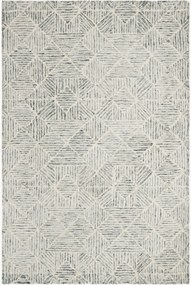 Handgetuft laagpolig wollen vloerkleed Azure