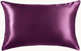 Kussenhoes Aubergine van moerbeizijde satijn