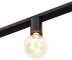 Moderne 1-fase railsysteem 5-lichts incl. E27 fitting zwart - Jeana Modern E27 Binnenverlichting Lamp