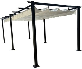 Vrijstaande terraspergola Tenerife 3x6 m crème