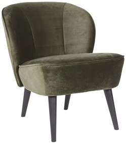 Woood Sara Fluwelen Fauteuil Groen