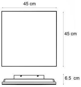 Modern LED paneel wit 45x45 cm incl. LED dim to warm - Appie vierkant Binnenverlichting Lamp