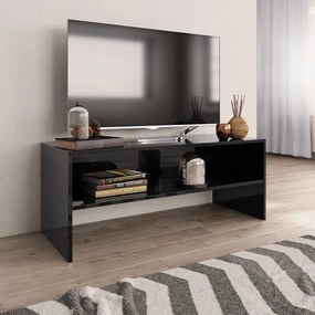 vidaXL Tv-meubel 100x40x40 cm bewerkt hout hoogglans zwart