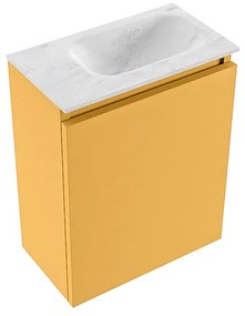 Mondiaz Ture DLux toiletmeubel 40cm ocher met wastafel opalo rechts zonder kraangat