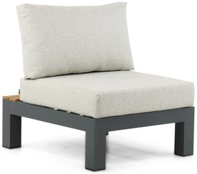 Loungeset 6 personen Aluminium/Teak Grijs Lifestyle Garden Furniture Vittoria