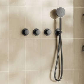 Saniclear Plus inbouw regendouche met 30cm hoofddouche en plafondarm verouderd ijzer - gunmetal