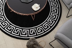 Tapijt HAMPTON Grecos ROND zwart