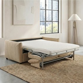Slaapbank Met Matras Tweepersoons Beige