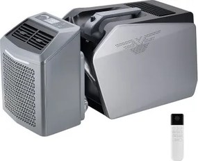 VEVOR draagbare airconditioner, 5000 BTU, 3-snelheden airconditioner met 24-uurs timer, koeler, instelbaar van 16-32 °C, AC/DC compatibel, gebruik op de camping, in de camper of thuis, grijs, 320 x 580 x 346 mm