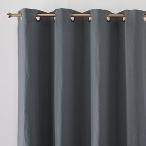 Verduisteringsgordijn in gewassen linnen met oogjes Onega