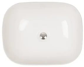 Crosswater Amalfi opbouw waskom rechthoek 32.5x45.5x13.5cm zonder overloop porselein wit CT4432UCW