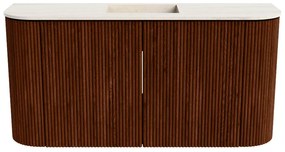 Mondiaz Joya DLux 85cm toiletmeubel ronding links/rechts ruby met wastafel faye midden 1 kraangat meli