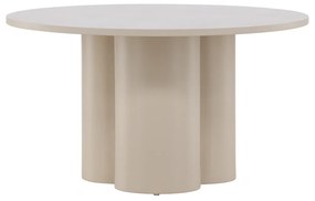Salontafel Met Cilindervormige Poten Beige - 80 X 80cm.