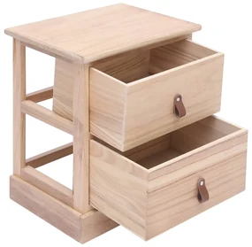 vidaXL Nachtkastje 38x28x45 cm paulowniahout