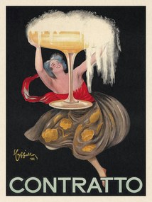 Kunstdruk Contratto (Vintage Alcohol Ad) - Leonetto Cappiello, (30 x 40 cm)