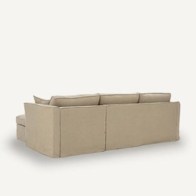 Omvormbare hoekbank. stevig stonewashed linnen, Camille