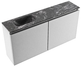 Mondiaz Ture DLux toiletmeubel 100cm plata met wastafel lava links zonder kraangat