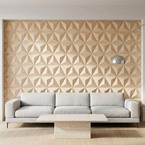 3D Houten Wandpaneel | Rubberwood XL | 30×35 cm | Wanddecoratie