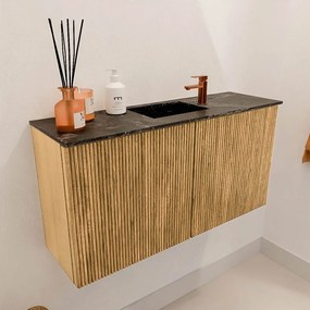 Mondiaz Joya DLux 80cm toiletmeubel oak met wastafel faye midden 1 kraangat lava