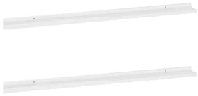 vidaXL Wandschappen 2 st 115x9x3 cm hoogglans wit