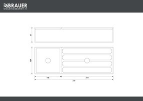 Brauer Season ladeorganizer zwart - set van 3