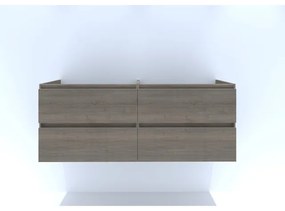 HR badmeubelen Infinity Wastafelonderkast - 140x44.8x55cm - 3D-front - 4 lades - sifonuitsparing links - greeploos - charleston 75045064