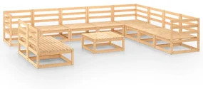 vidaXL 11-delige Loungeset massief grenenhout