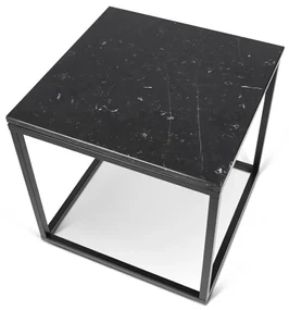 TemaHome Prairie Zwart Marmeren Tafeltje Met Zwart - 50 X 50cm.