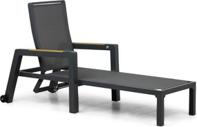 Lifestyle Garden Furniture Evora Ligbed Verstelbaar Aluminium Grijs