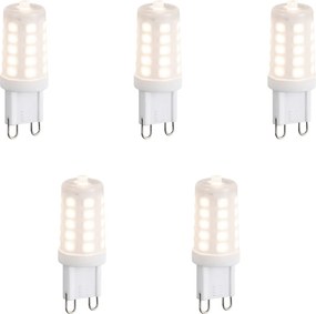 Set van 5 G9 3-staps dimbare LED lampen opaal 3W 250 lm 2700K