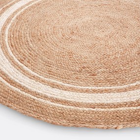 Rond vloerkleed in jute, Aftas