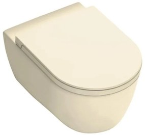 Royal Plaza Primo Toiletset - 35x54cm - hangend - spoelrandloos - diepspoel - met zitting - softclose - quick release - ivoor SW395678/SW800114