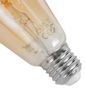 Set van 5 Smart E27 dimbare LED lampen ST64 amber 4.9W 320 lm 2500K