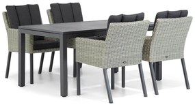 Tuinset 4 personen 160 cm Wicker Grijs Garden Collections Oxbow/Concept