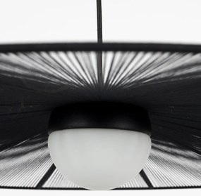 Zuiver Belle L Black Ronde Design Hanglamp Touw 80 Cm Zwart