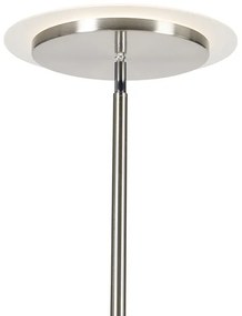 Moderne vloerlamp staal incl. LED met leesarm - Chala Modern Binnenverlichting Lamp