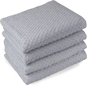Handdoek Popcorn Collectie– 4 stuks – 70×140 – lichtgrijs