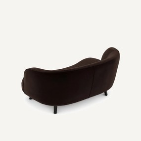 Bank XS in fluweel, Rosebury design E. Gallina