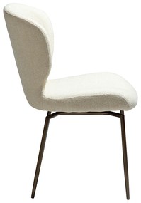 Dan-Form Glory Swivel Draaibare Eetkamerstoel Almond Shimmer Boucle