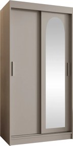 Kledingkast Hartford 505, Kasjmier, 200x100x62cm, 99 kg, Kledingkast deuren: Schuivend, Aantal planken: 3, Aantal planken: 3