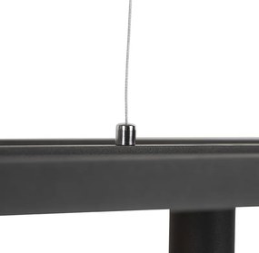 Eettafel / Eetkamer Smart hanglamp zwart 4-lichts incl. Wifi G95 - Big Cage Industriele / Industrie / Industrial E27 Binnenverlichting Lamp
